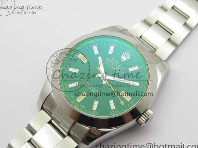 SH3131 GV on Black Bracelet Best ARF Dial Steel 1:1 Edition Milgauss 904L 116400 0803